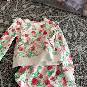 Isaac Mizrahi Strawberry and Floral Kids Pajama Set